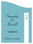 Classic Large Curved Rectangle Wine Wedding Label 3.625x5